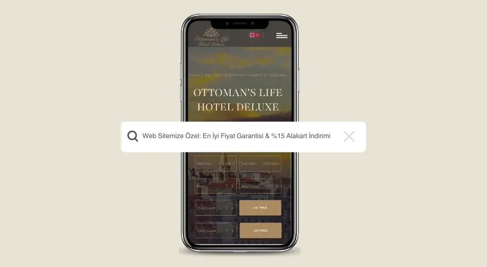 Sadece Web Sitemize Özel: En Uygun Fiyat ve % 15 Restoran İndirimi